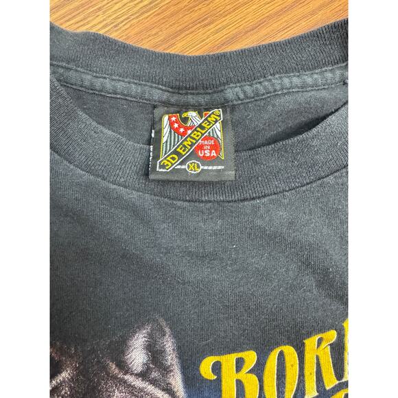 Vintage Born To Roam 3D Emblem T-Shirt Size XL Sturgis Single Stitch USA 1993 - Picture 6 of 7